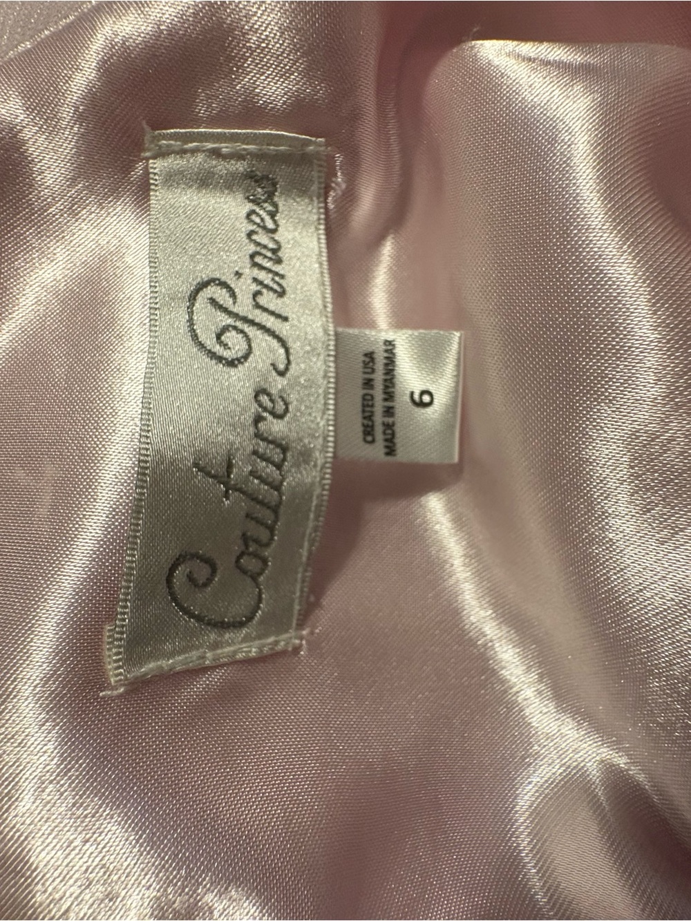 Girls' Pink Satin Dress